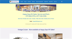 Desktop Screenshot of happydaysrvsales.com